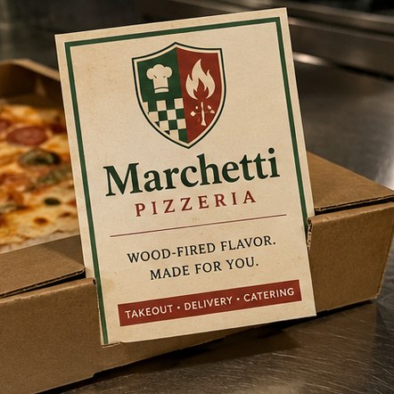 Customized postcards for restaurants and takeaway