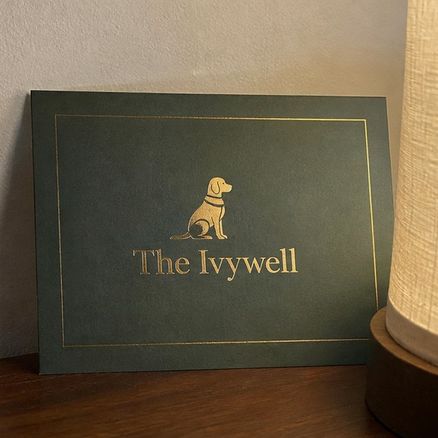 Postcards with logo — customer photo